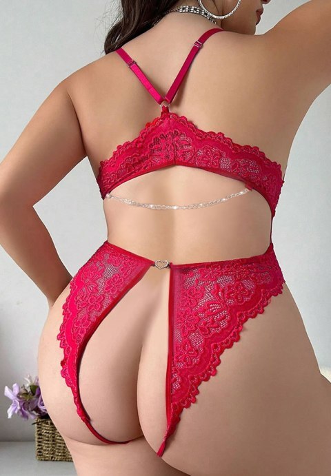 Deep V Lace Teddy