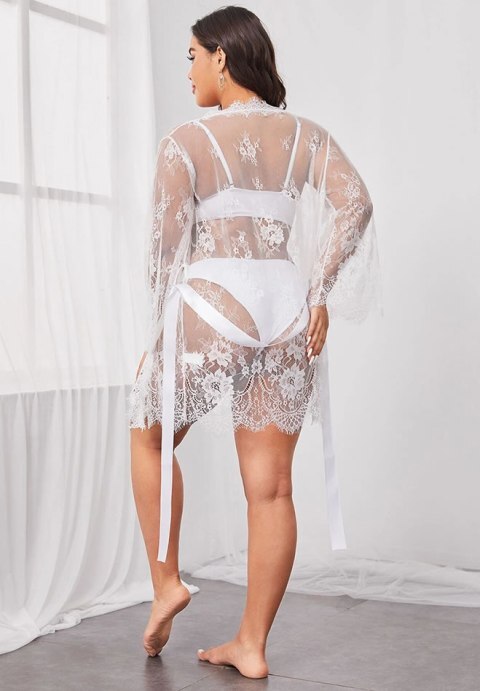 Enchanting Eyelash Lace Robe