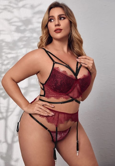 Plus Size Wrap Me Up Lace Bralette Set