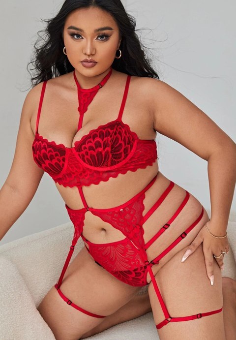 Red Hot Beauty Bra Set