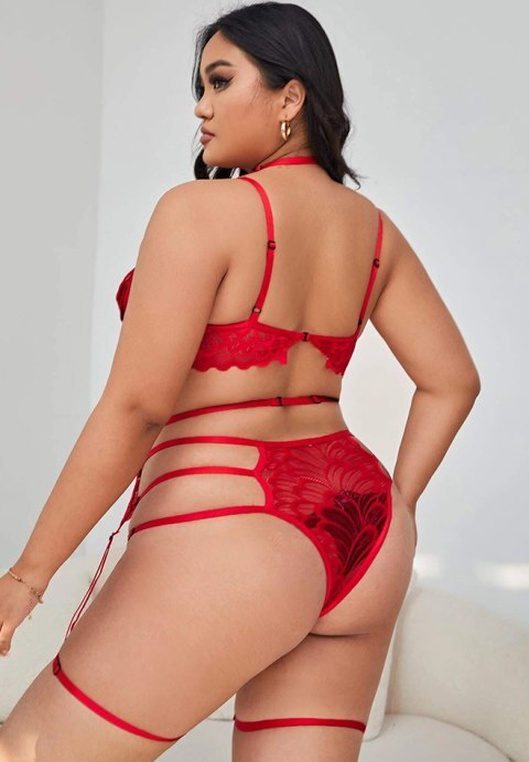 Red Hot Beauty Bra Set