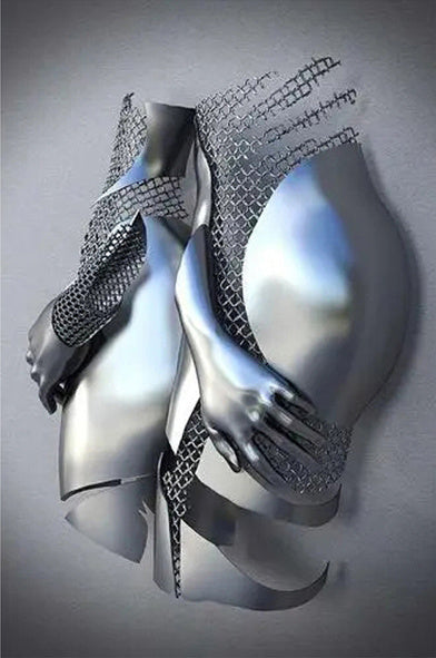 Metal Statue Art Canvas