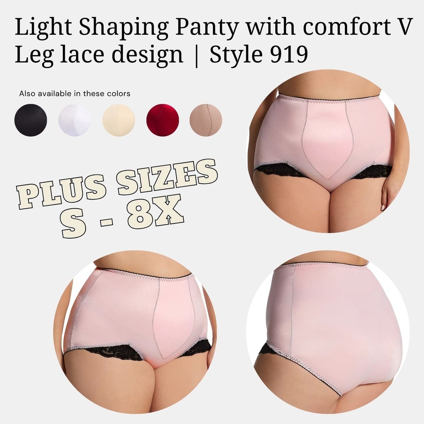Light Shaping Panty with comfort V Leg lace design