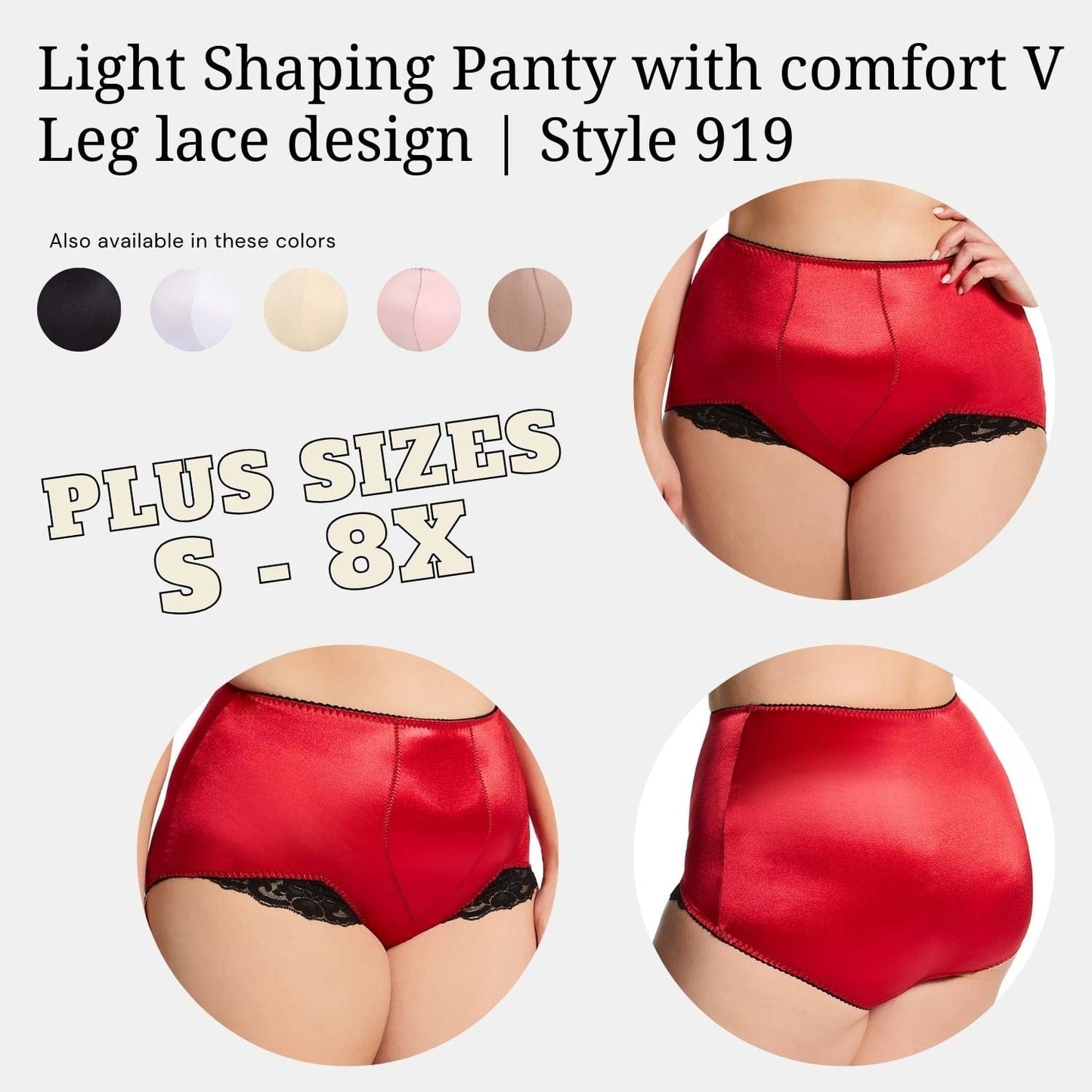 Light Shaping Panty with comfort V Leg lace design