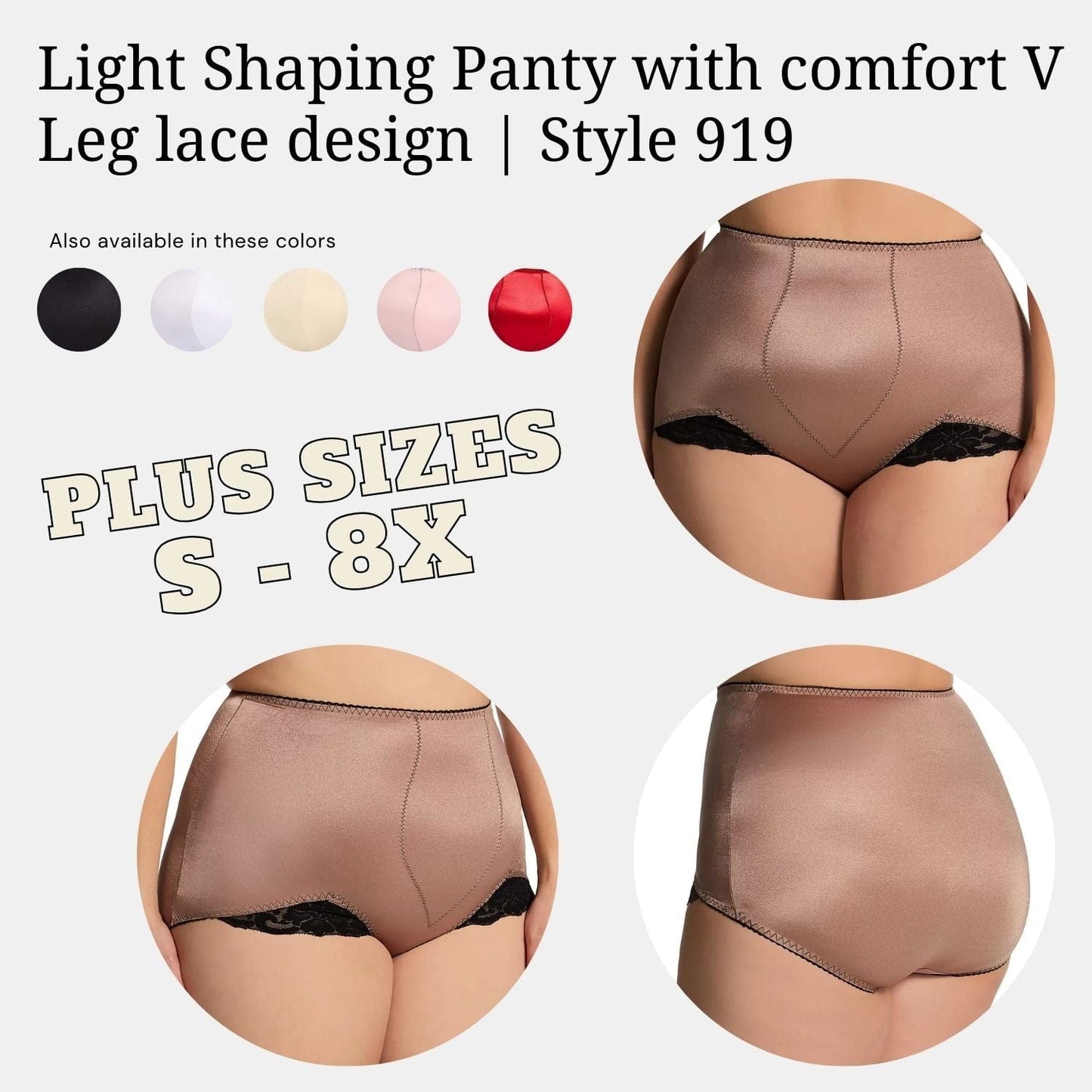 Light Shaping Panty with comfort V Leg lace design