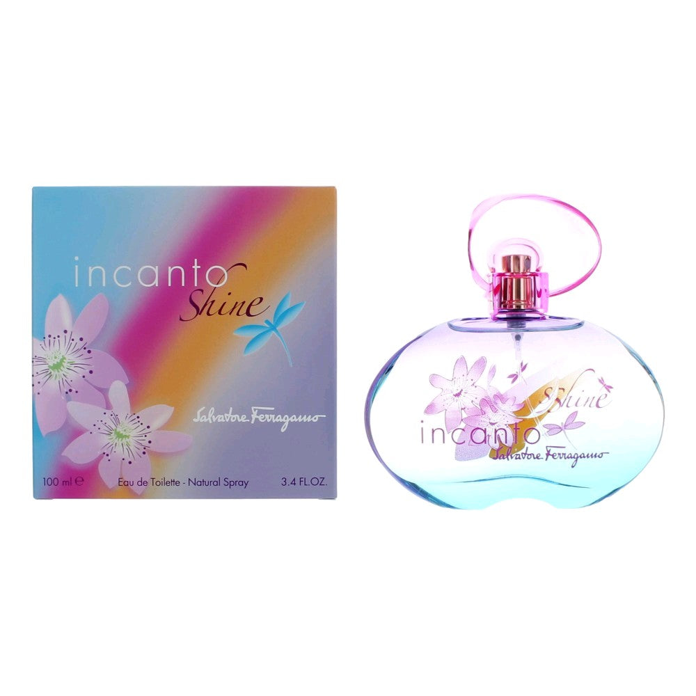 Salvatore Ferragamo Incanto Shine Eau De Toilette Spray for Women 3.4 Oz