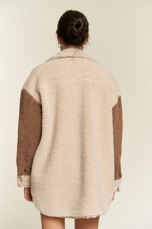 “Warm & Fuzzy Here” Sherpa Jacket