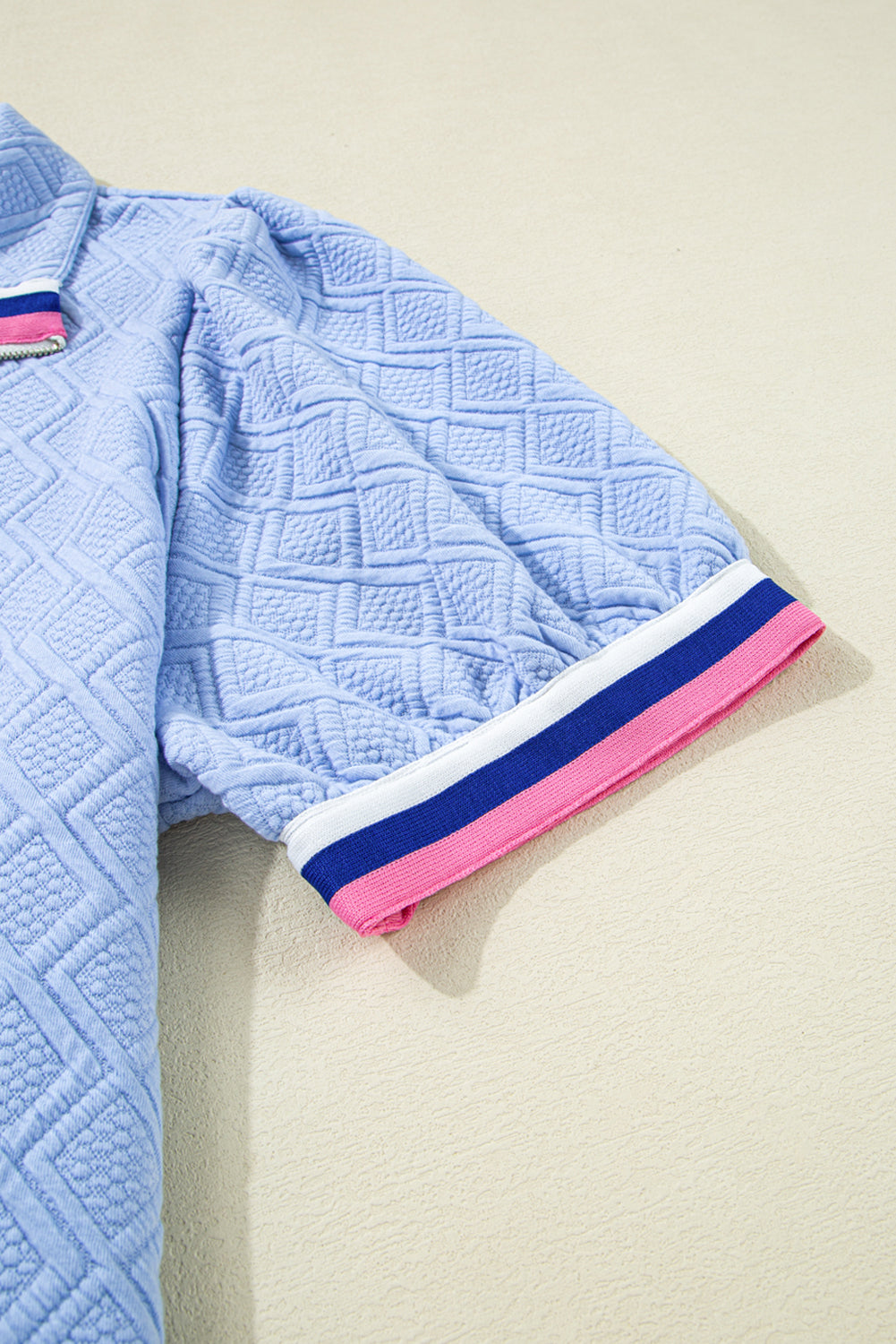 Beau Blue Contrast Striped T Shirt Dress