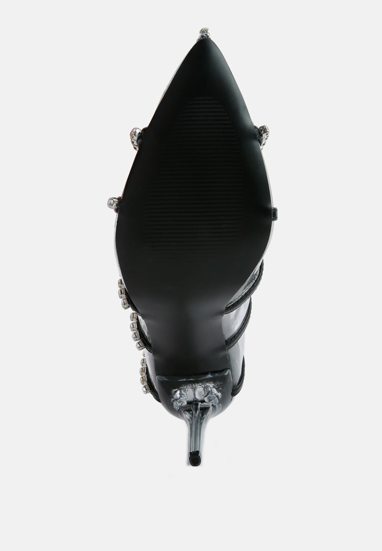 Lovelace Diamante Clear Stiletto Heel Pumps