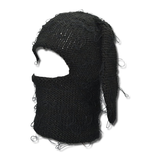 Distressed Black Bunski balaclava