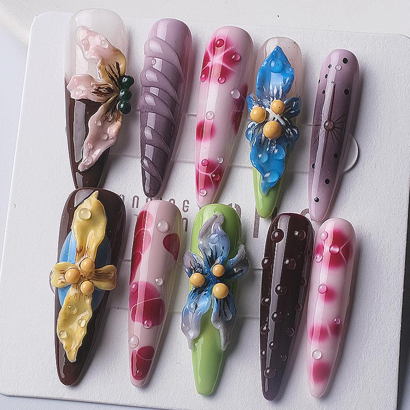 Handmade Nail Wear Nail Art Reusable Press on Nails