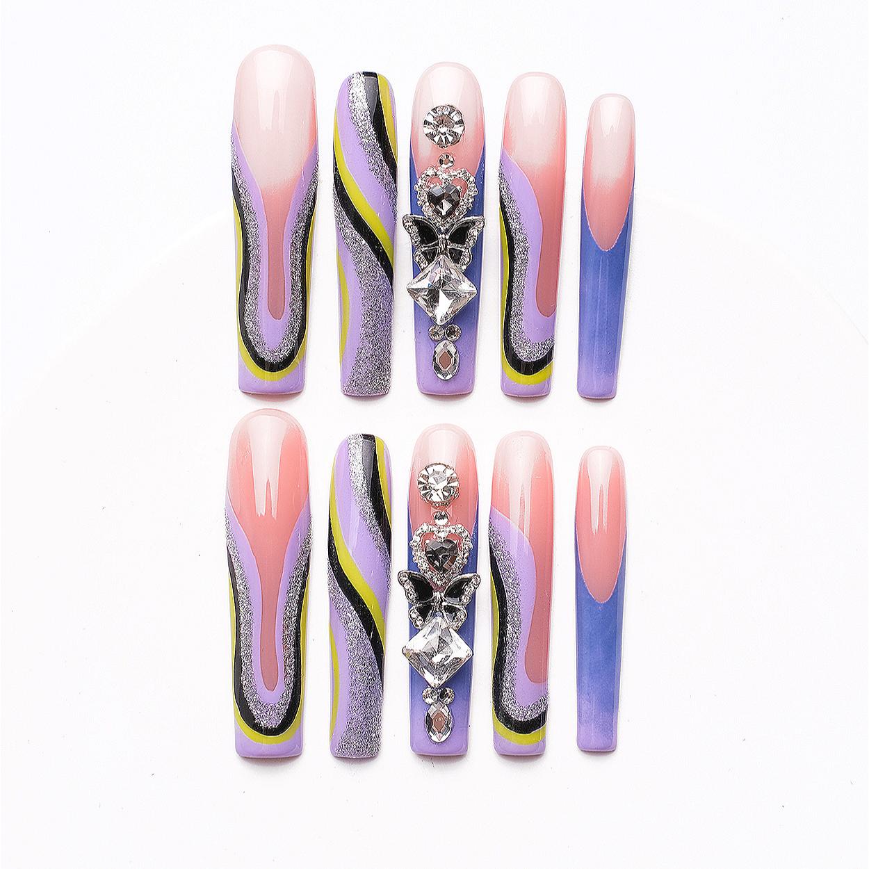Handmade Nail Wear Nail Art Reusable Press on Nails False Nails