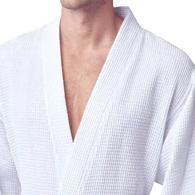 Waffle Kimono Spa Bathrobe - Absorbent, Lightweight