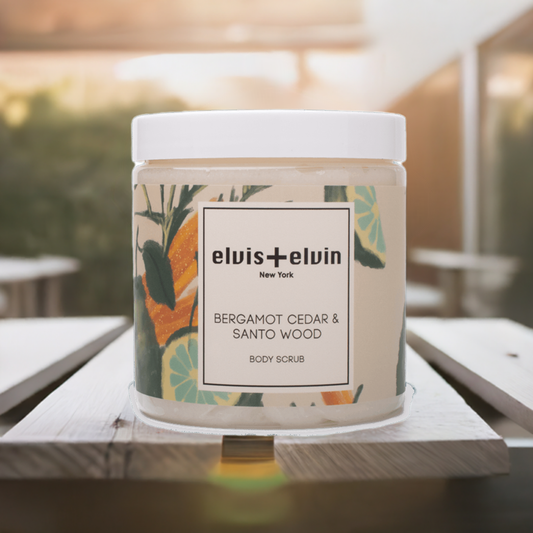 Bergamot Cedar & Santo Wood Blend Body Scrub with Dead Sea Salt 300ml