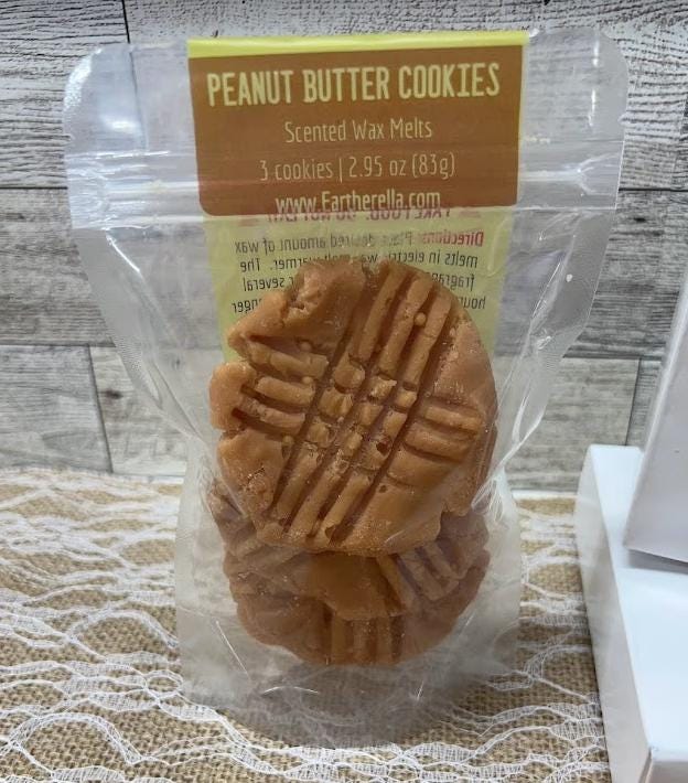 Realistic PEANUT BUTTER COOKIES Wax Melts | Wax Embeds for Candles | Fake Food