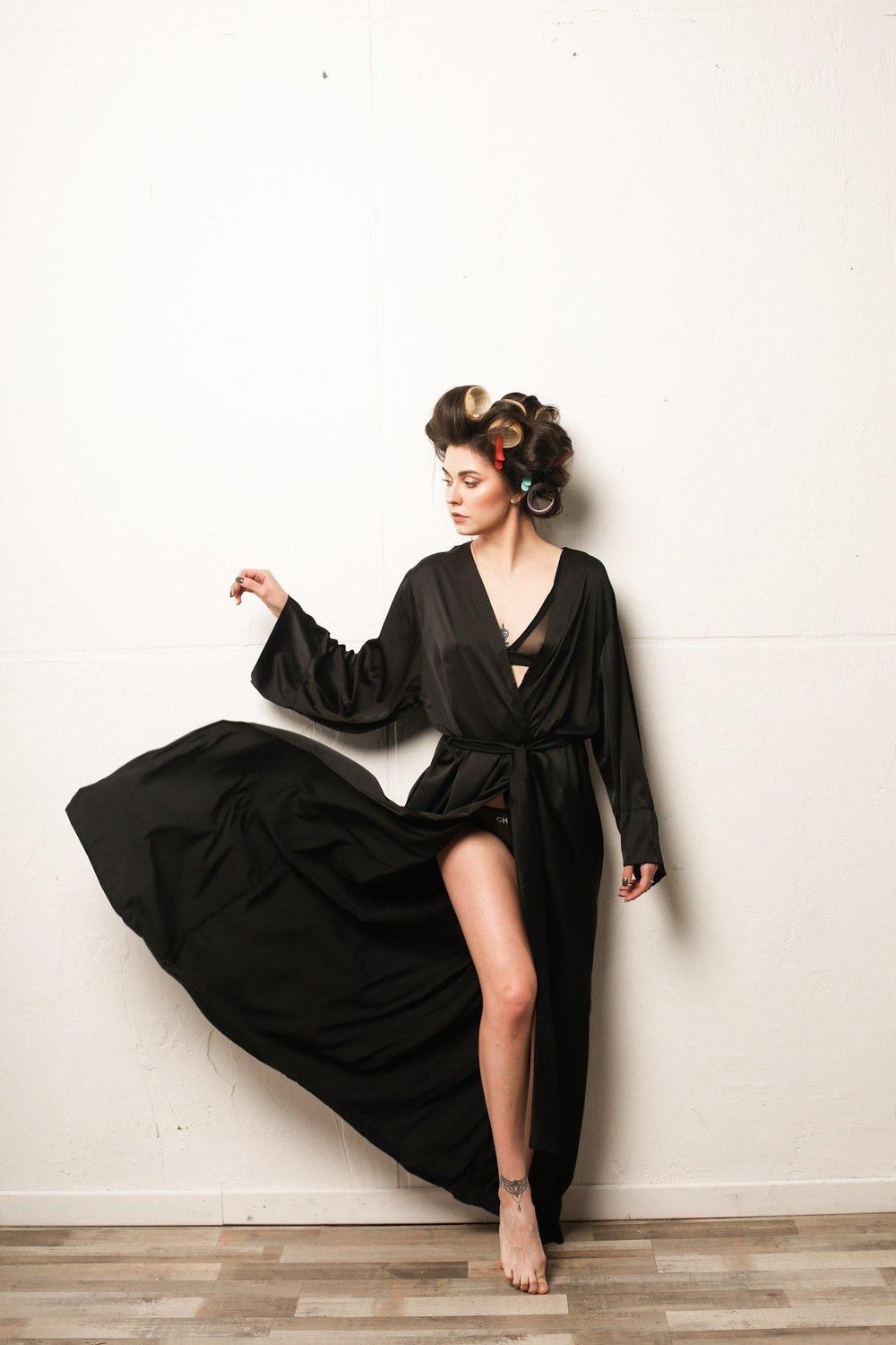 Kimono Silk Long Robe