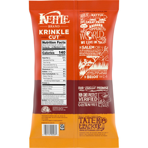 Kettle Brand Krinkle Cut Habanero Lime Potato Chips