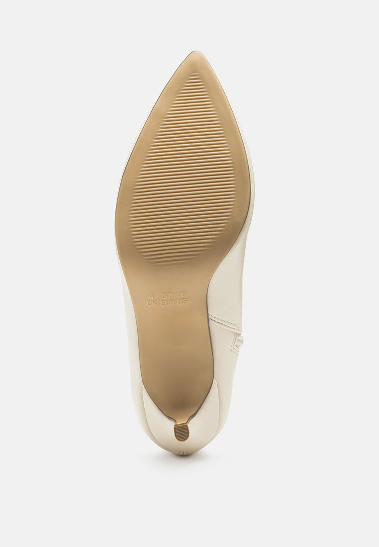 Leylah Mid Heel Stiletto Ankle Boots