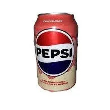 Pepsi Strawberries ’n’ Cream Zero – Sugar-Free Berry-Flavored Soda 330 mL Can (UK)