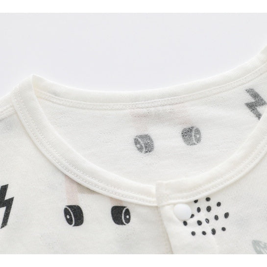 1pcs Rabbit Graphic Single Breasted Design Simply Jumpsuit Pajamas