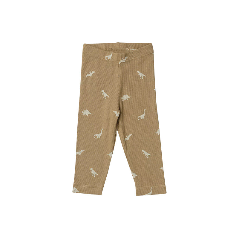 Cartoon & Floral Pattern Long Sleeve Onesies With Pants Sets