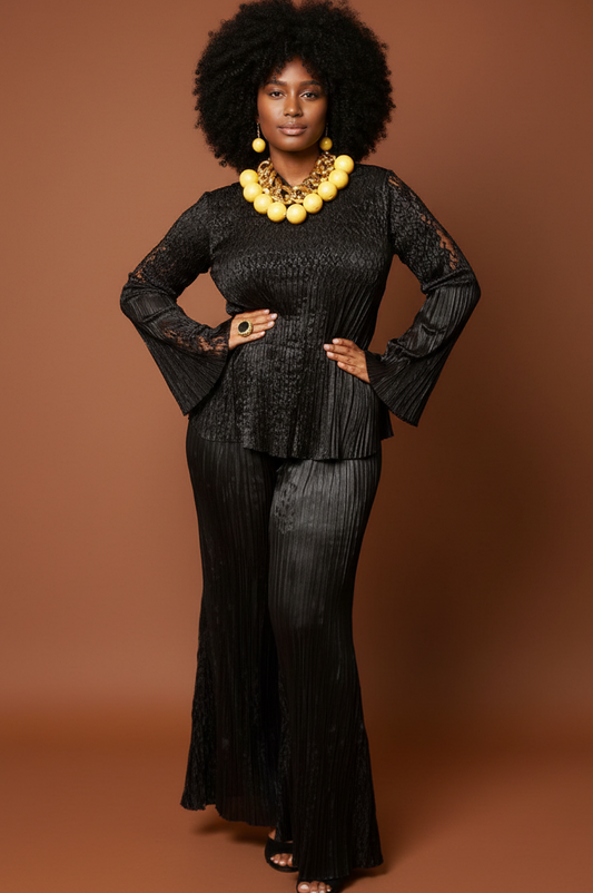 Black Chic & Comfy Two Piece Pant Set