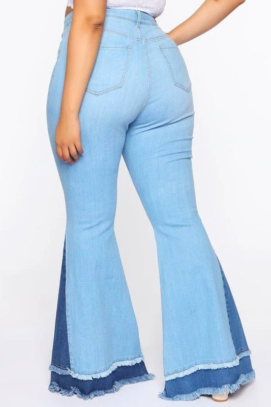 Rodeo Queen high Rise Two Tones Flare Jeans