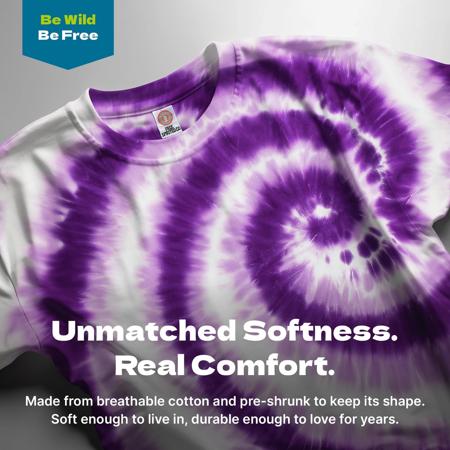 Swirl Purple Premium Hand-Dyed Comfort Shirt