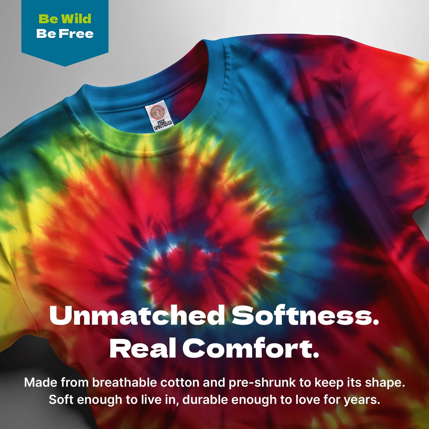 Reactive Rainbow Hand Dyed Long Sleeve