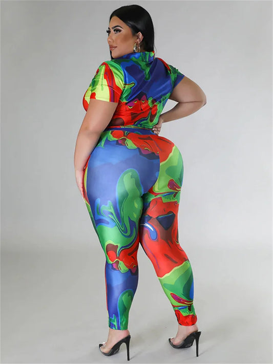 Printed Two Piece Leggings Set