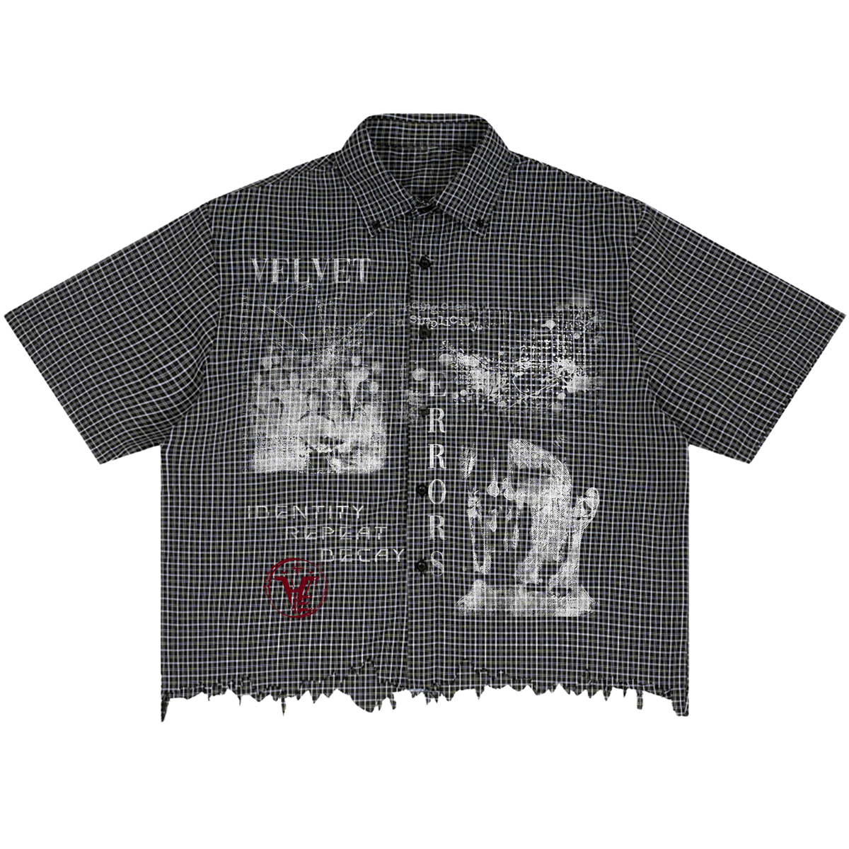 Decay Distress Button Up
