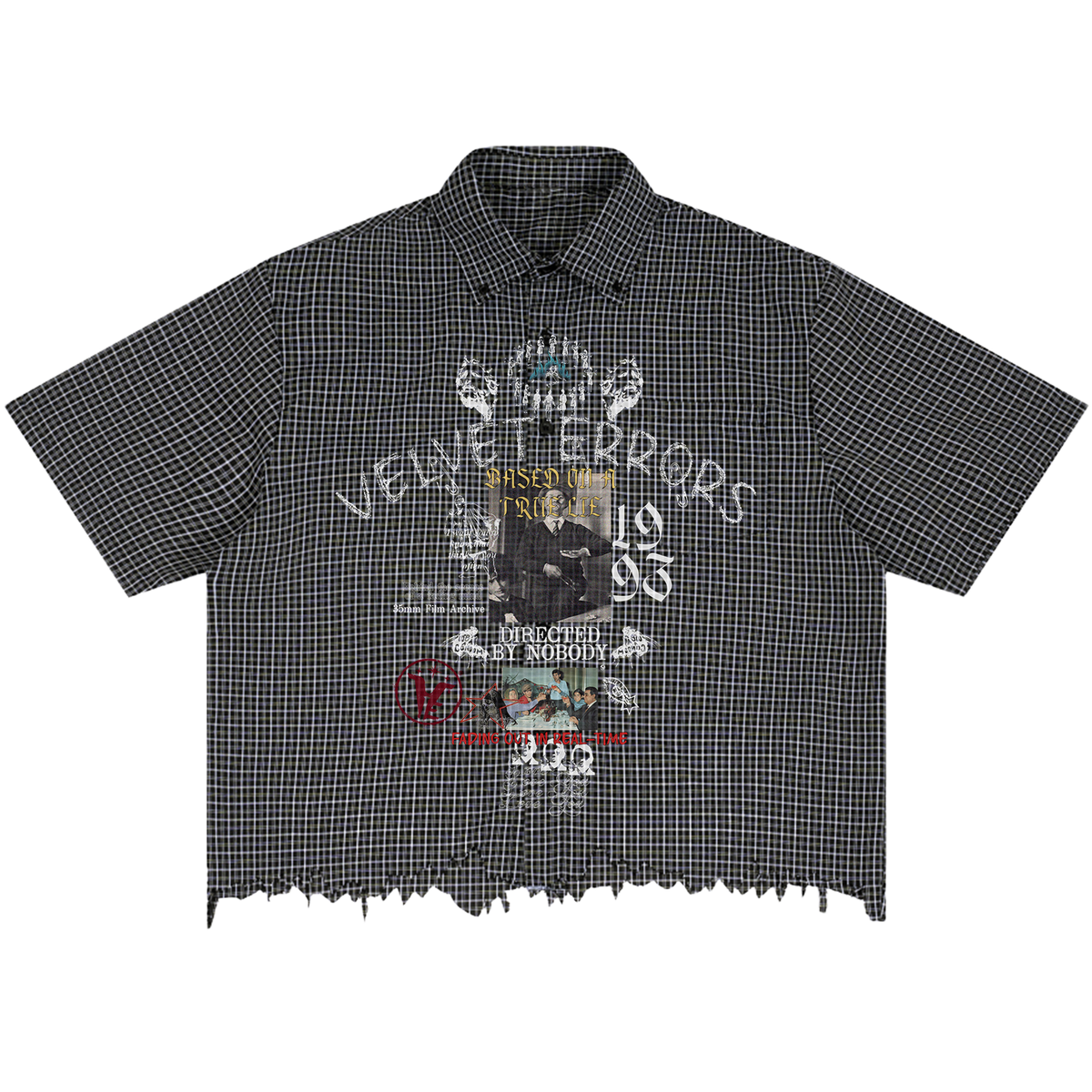True Lies Distress Button Up
