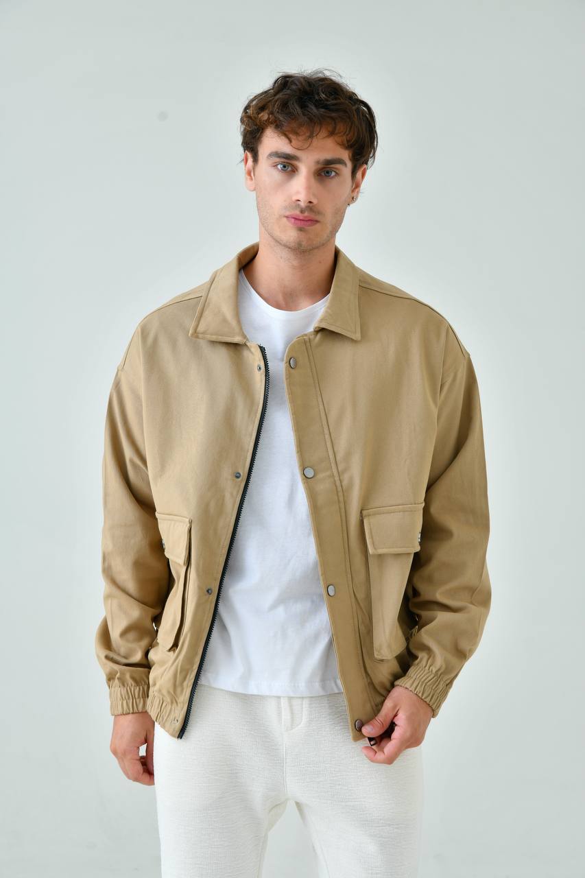 Oversize Washed Gabardine Coat - Unisex Long Trench Coat