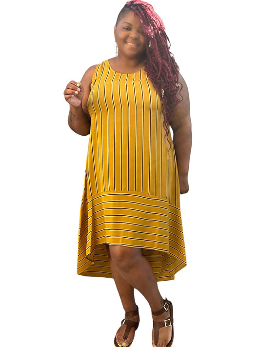 Casual Striped Maxi Dress