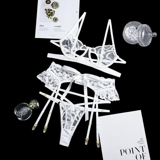 “Angel” 3-piece garter set