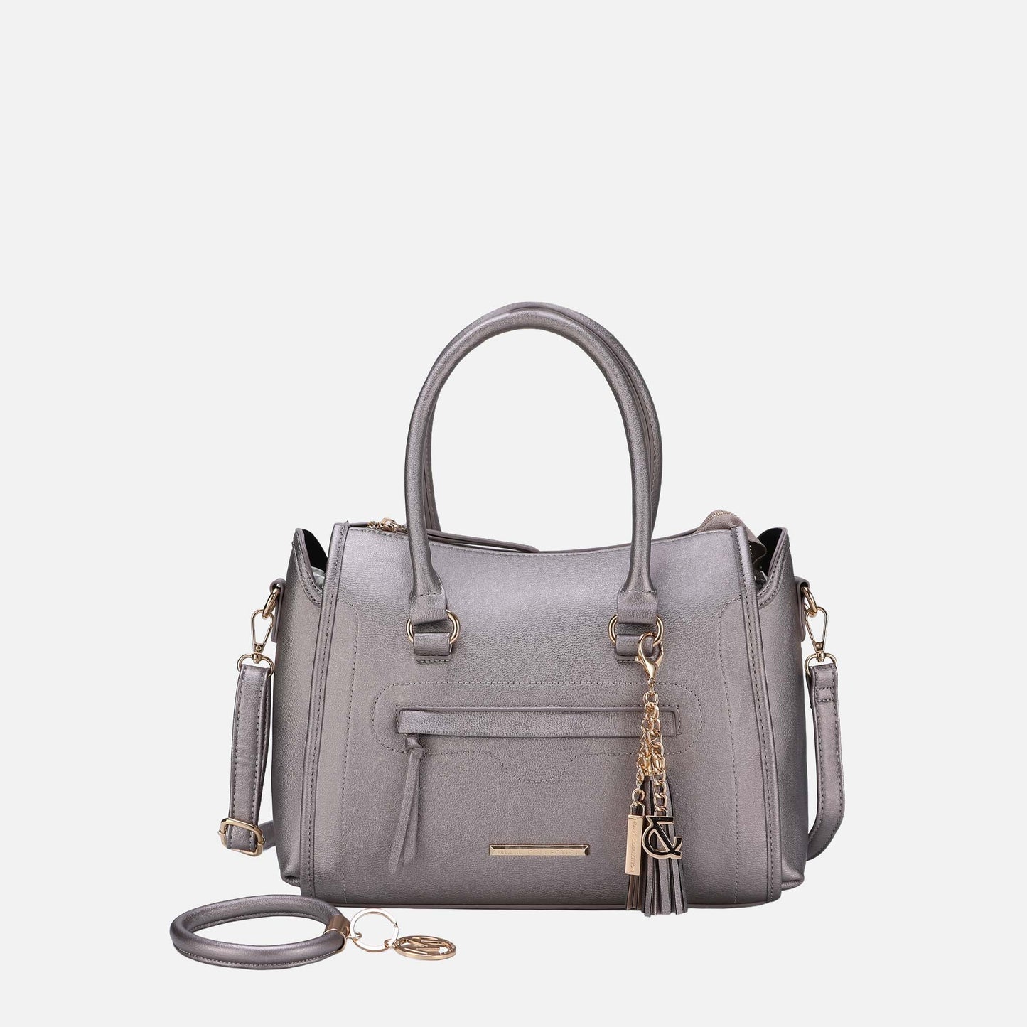 MKF Collection by Mia K. - Valeria Shoulder Bag and Bracelet Keyring