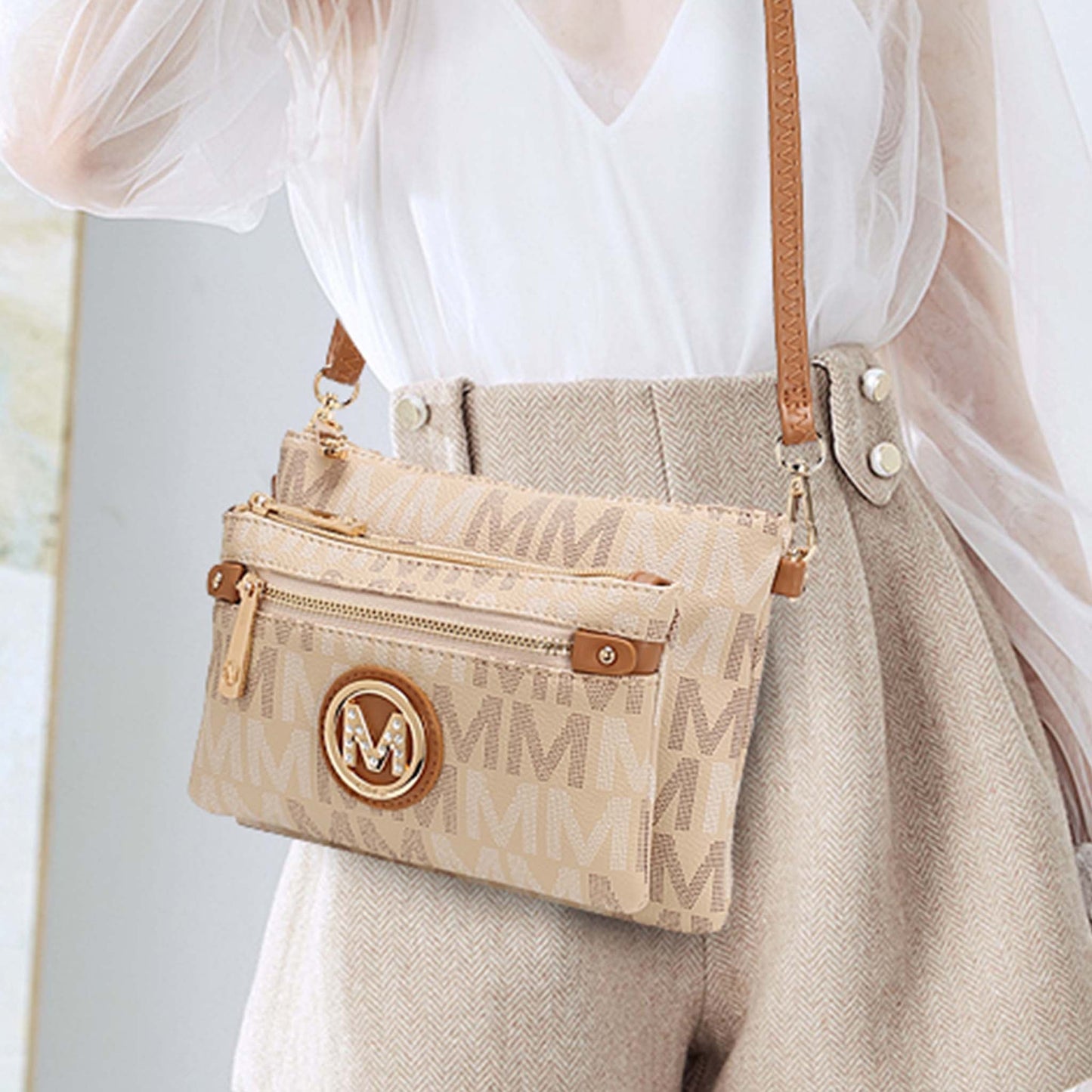 MKF Collection by Mia K. - Camren Signature Crossbody Bag