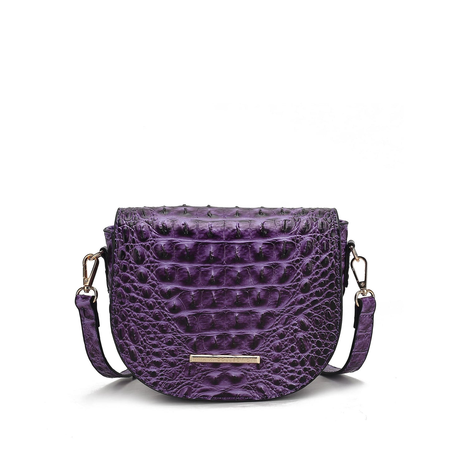Amalia Solid Croc Crossbody Bag