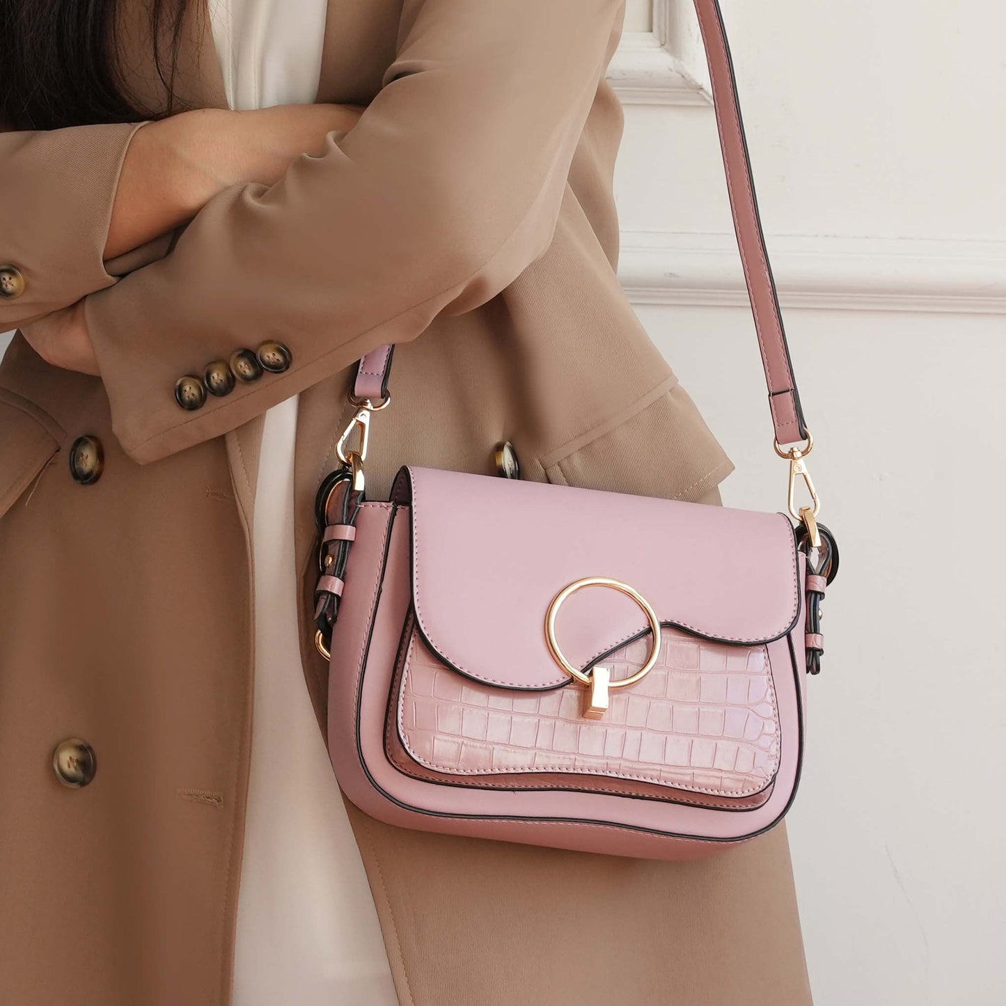MKF Collection by Mia K. - Fanta Croc Shoulder Bag