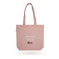 New York City Tote with Zipper and Inside Pocket, Pink/Blush