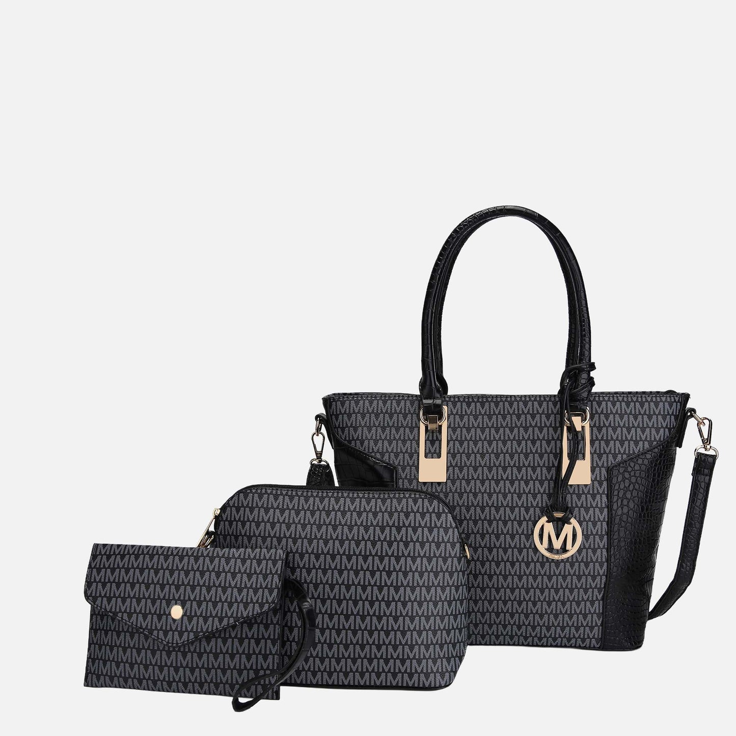 MKF Collection by Mia K. - Shonda Signature Tote Bag and Set