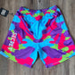 Baby Blue/Pink Multi Camo Shorts