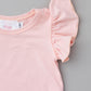 Peach S/S Flutter Bodysuit