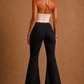 Rockstar Rouge Flare Brown Cowhide