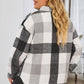 Plaid Button Up Collared Neck Jacket