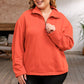 Zip-Up Dropped Shoulder Sweatshirt