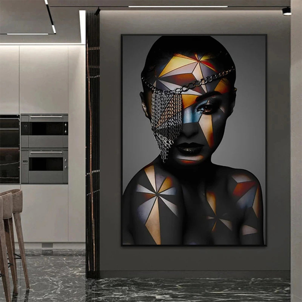 Black Woman Canvas Painting Wall Art