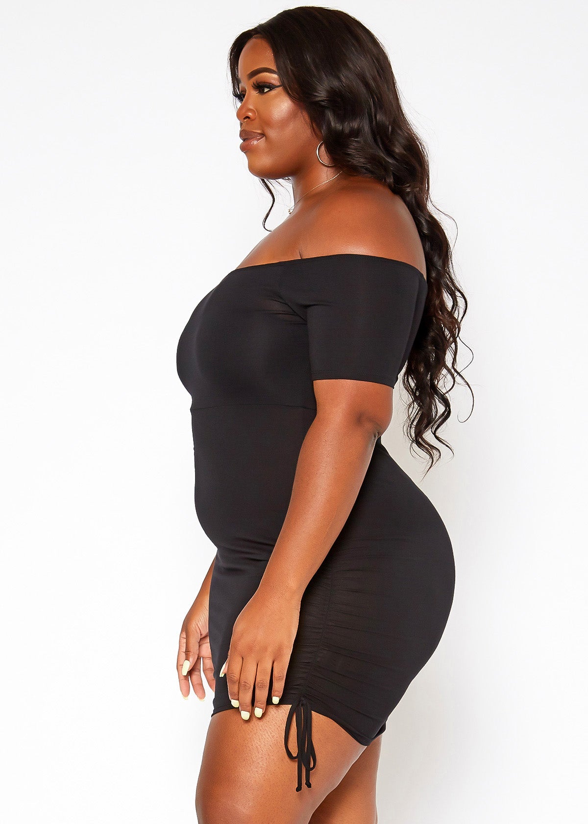 “I See You Looking” Off Shoulder Dress