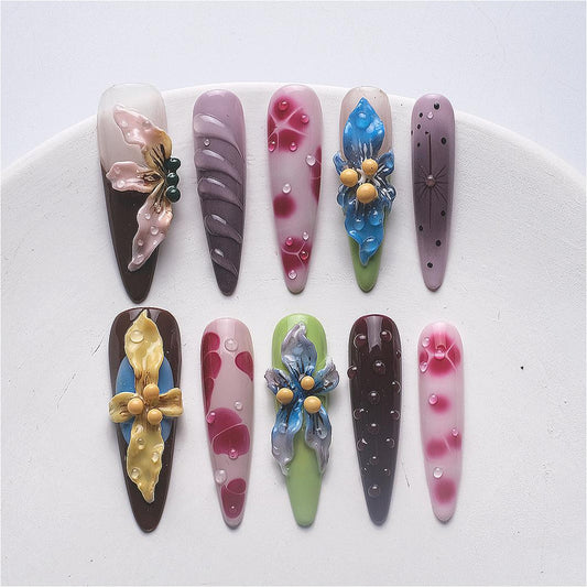 Handmade Nail Wear Nail Art Reusable Press on Nails