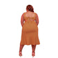 Solid Casual Midi Dress